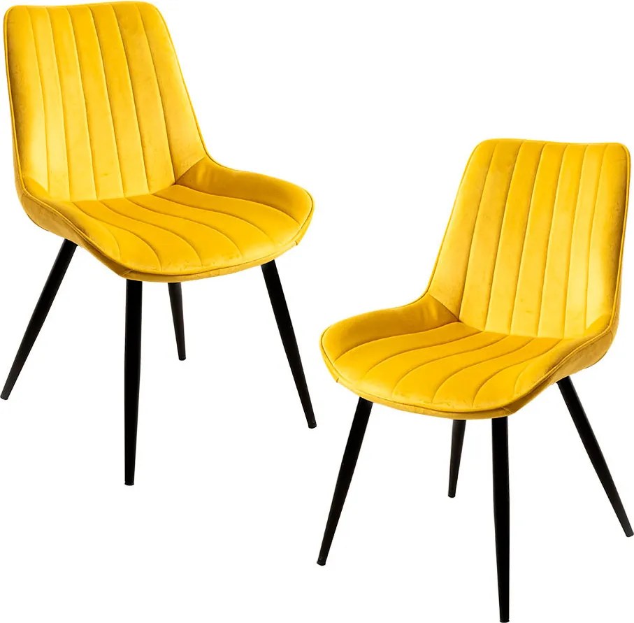 Set 2 Lene Fluwelen Stoelen