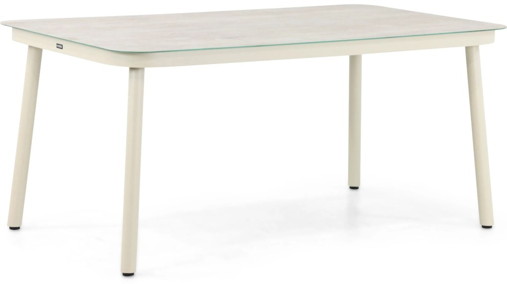 Dining Tuintafel rechthoekig 160 x 90 cm Aluminium/Ceramic glass Taupe Tavano