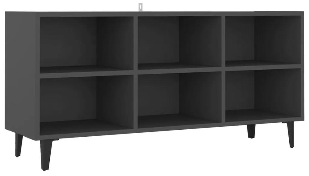 vidaXL Tv-meubel met metalen poten 103,5x30x50 cm grijs