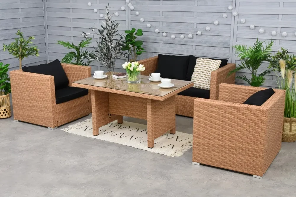 Tuinmeubelen van kunststof rotan Rome Apetito 4 Garden Point honing