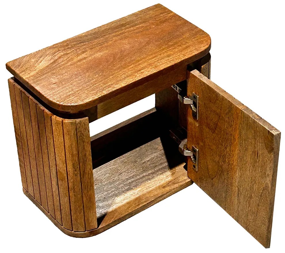 Livli Estrela toiletmeubel met ribbelfront 40cm mangohout zonder waskom