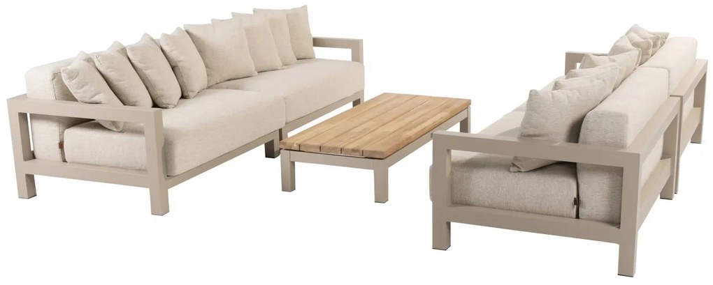 4 Seasons Outdoor Raffinato 1,5-zits loungebank links latte  Loungebank    beige weerbestendig