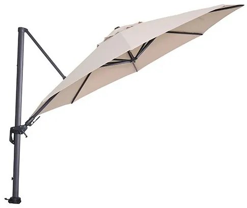 Hawaii Zweefparasol 350 cm. Rond - Ecru