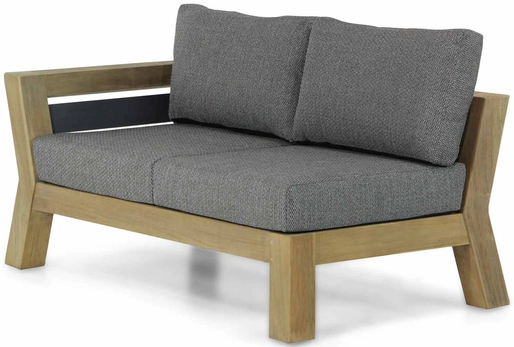 Hoek loungeset 5 personen Teak Old teak greywash Santika Furniture Santika Cantik