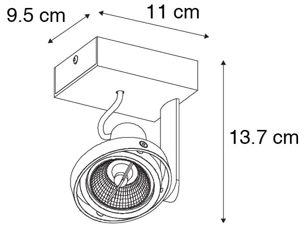 Moderne spot zwart - Master 70