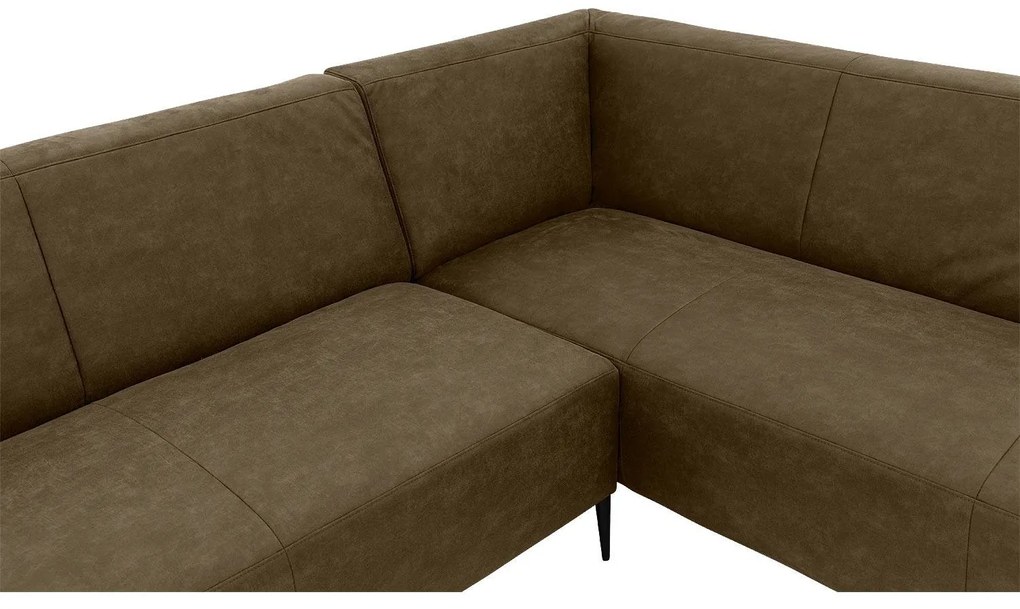 Goossens Key West groen, micro leer, 2-zits, modern design met ligelement rechts