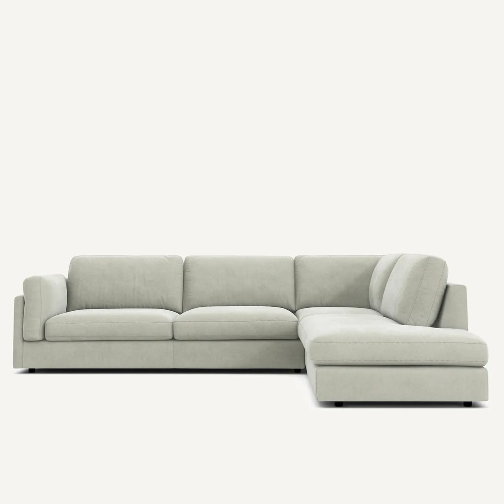 Hoekbank van stonewashed fluweel, César