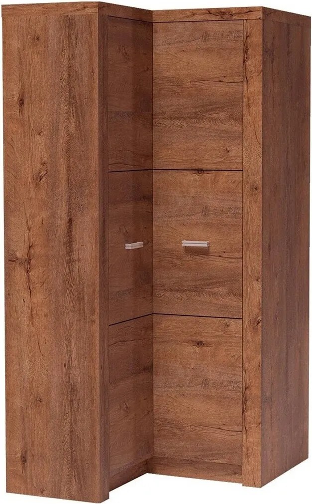 Hoekkledingkast Serfeno 111, Essen, 192x106x90cm, 97 kg, Kledingkast deuren: Met scharnieren, Aantal planken: 5, Aantal planken: 5