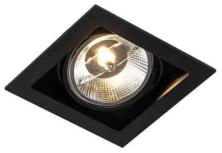 Set van 6 Moderne inbouwspot zwart 18 cm verstelbaar - Artemis 111