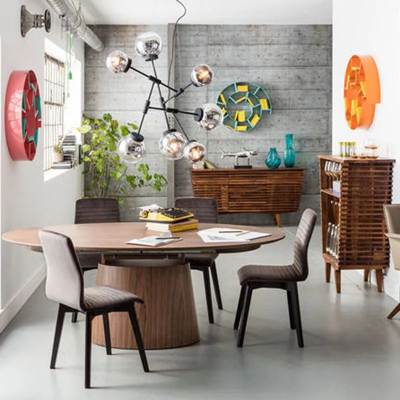 Walnoot Eetttafel Ovaal Uitschuifbaar