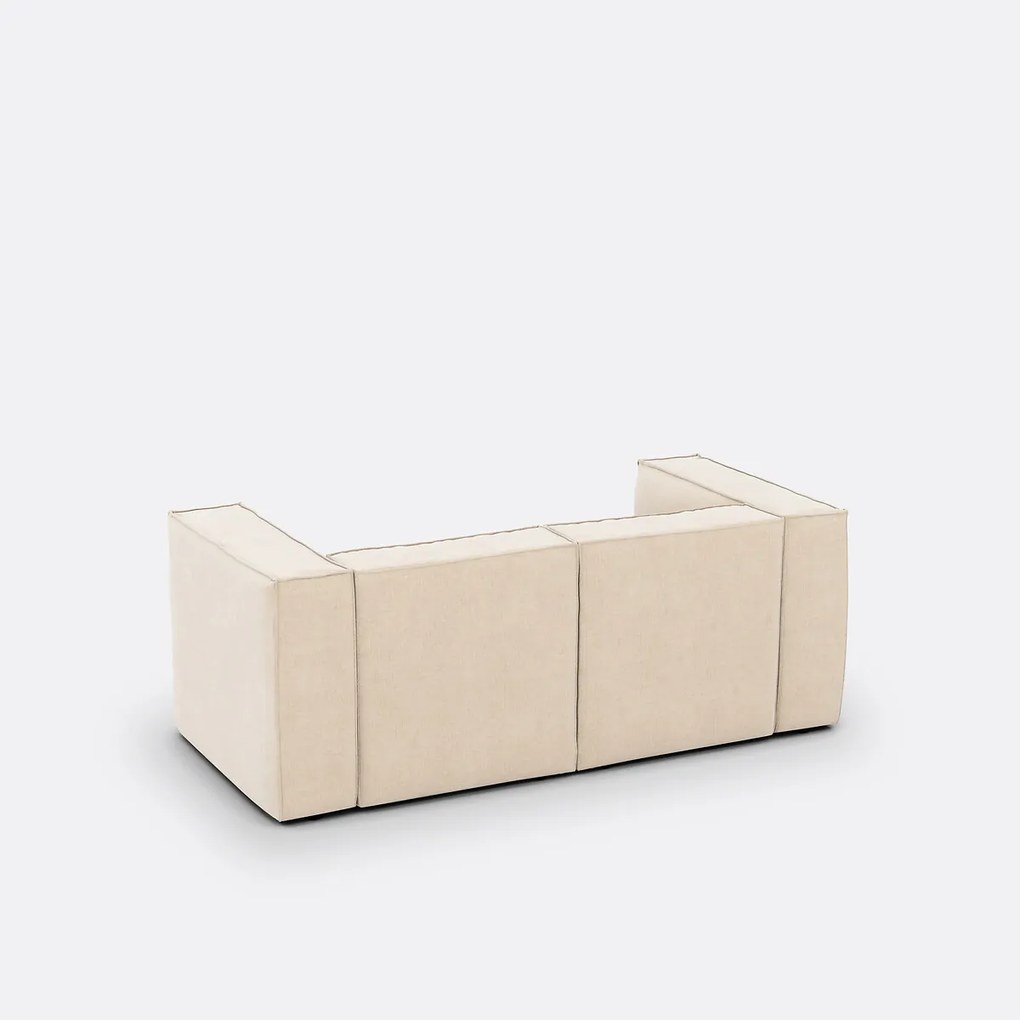 Modulaire bank, 2-zit, in vintage ribfluweel, Seven