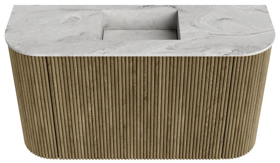 Mondiaz Joya DLux 75cm toiletmeubel ronding links/rechts dusk met wastafel faye midden zonder kraangat glace