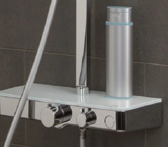 Schutte Ocean complete regendouche inclusief thermostaatkraan en planchet chroom/wit