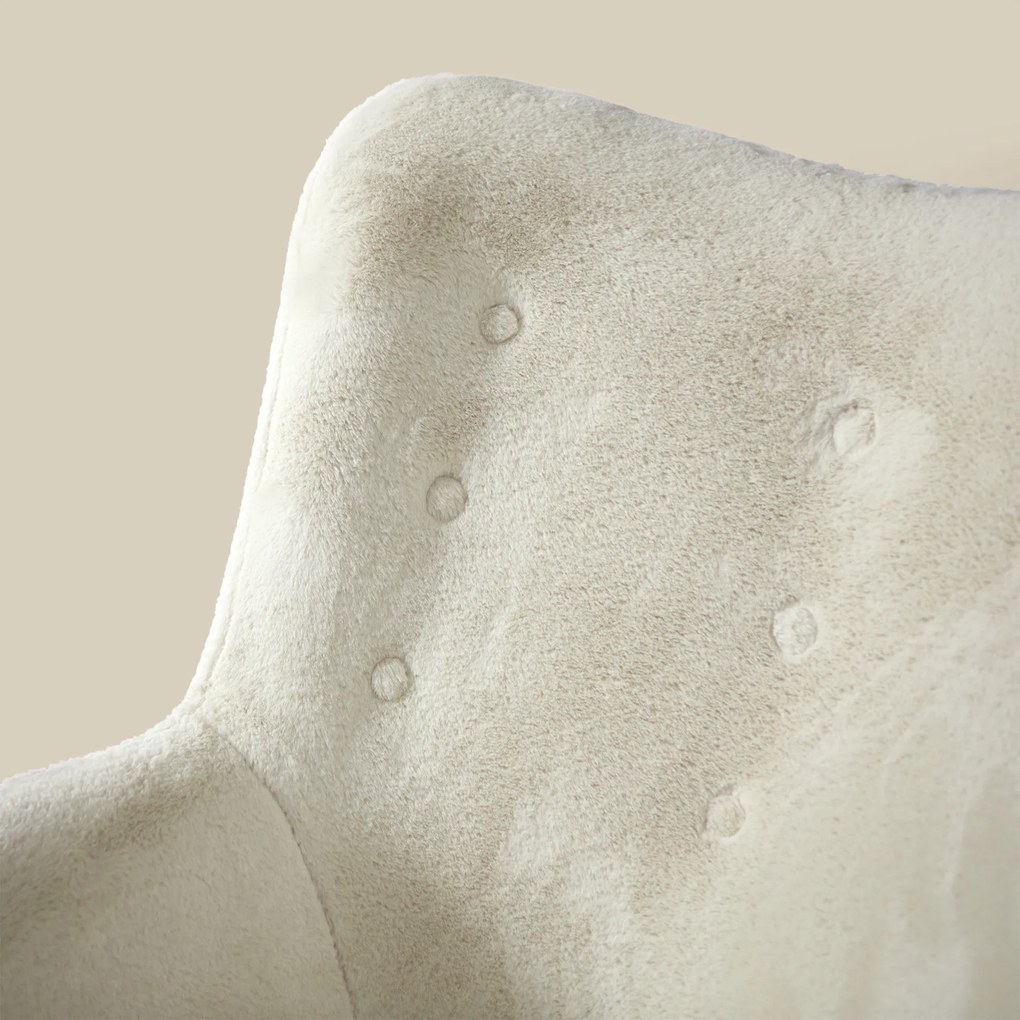 Schommelstoel Babykamer Creme Bont