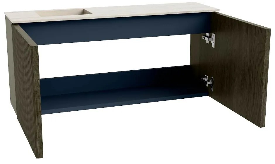 Mondiaz Joya DLux 90cm toiletmeubel shadow met wastafel faye links 1 kraangat meli