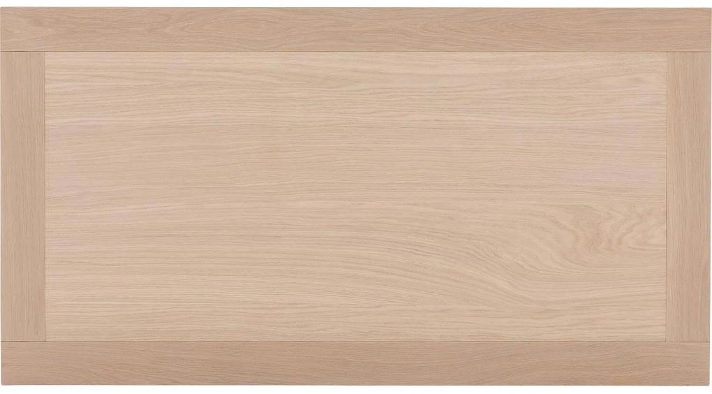 Goossens Salontafel Clear rechthoekig, hout eiken wit, stijlvol landelijk, 140 x 40 x 75 cm