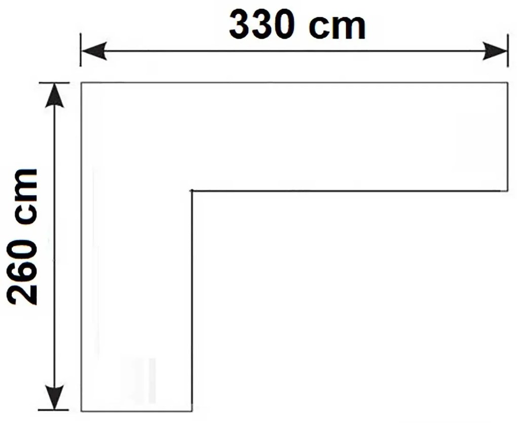 Loungesethoes voor loungeset L-vorm Links 330 cm x 260 cm