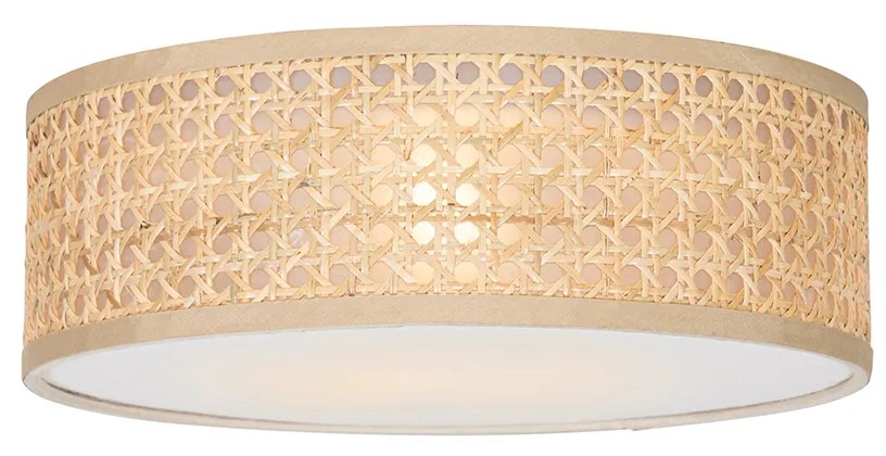 Oosterse plafondlamp rotan 30 cm - Tromma