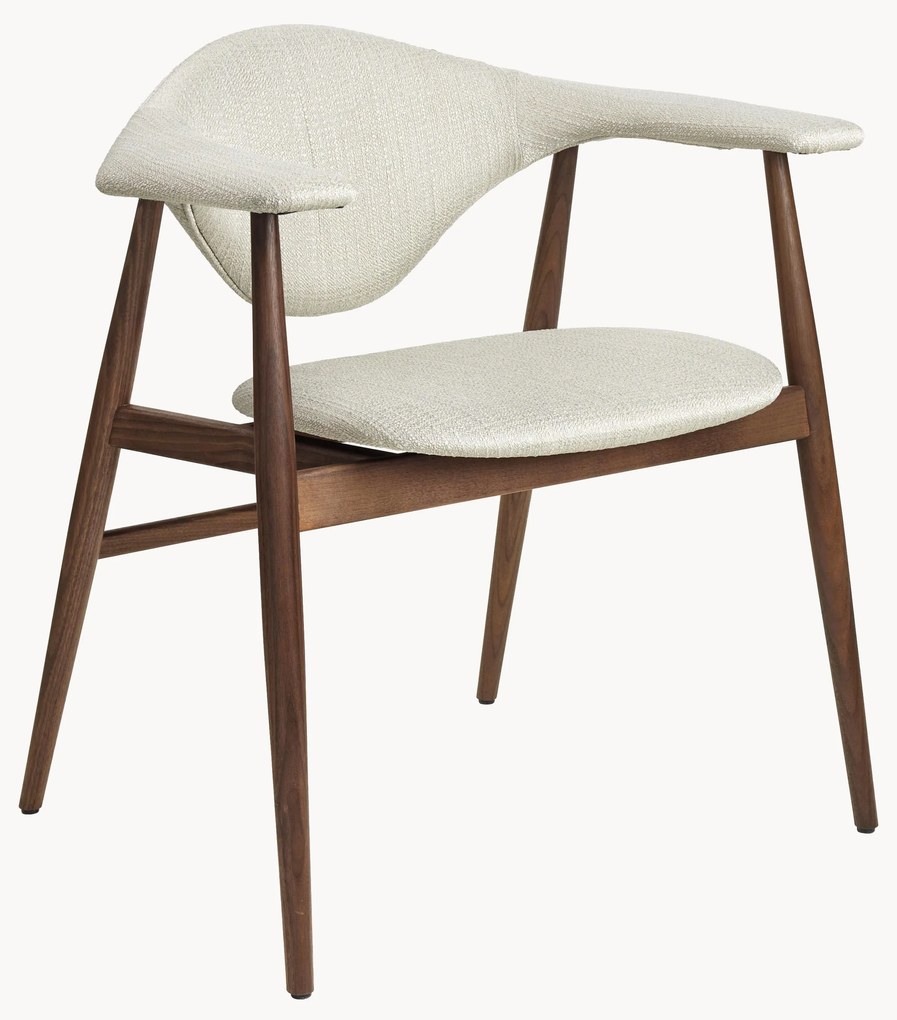 Armstoel Masculo van walnoothout