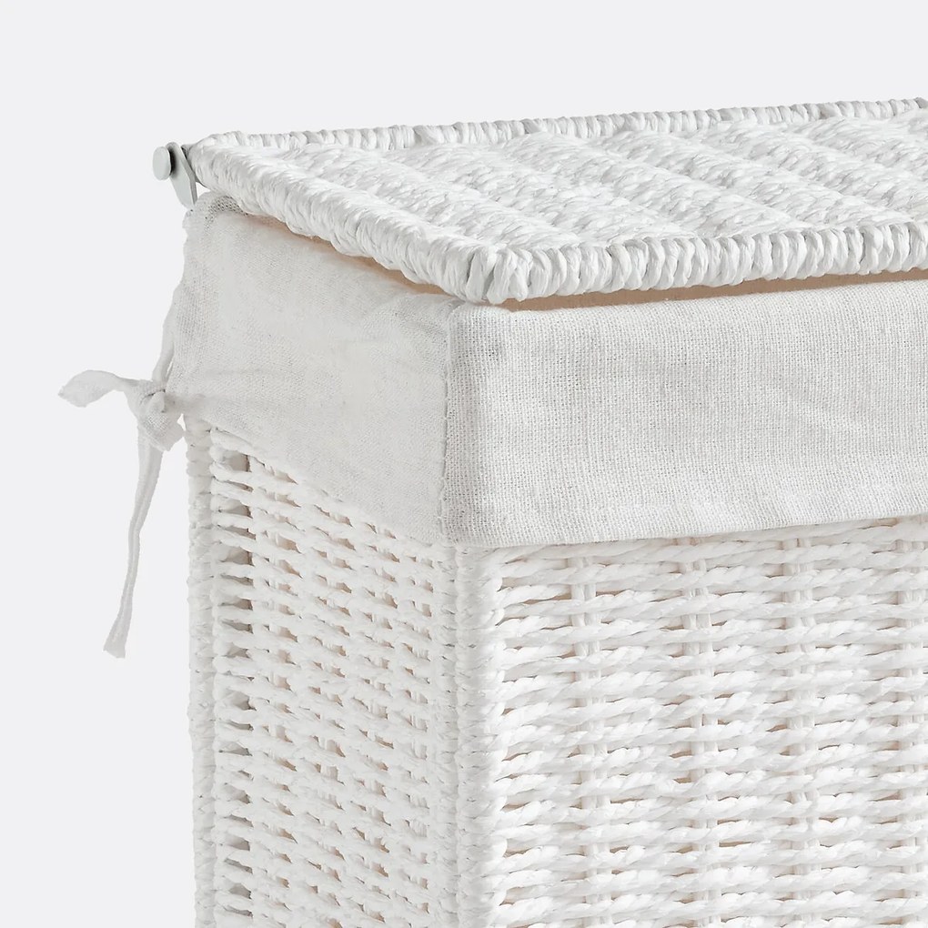 Linnenmand in gevlochten papier, Papeli