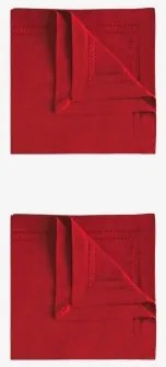 Set Van 2 Servetten Van Katoen Eirsen Rood – Bordeaux - Sklum