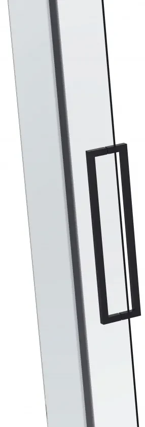 Van Rijn ST08 hoekcabine met draaideur helder glas 110x100cm zwart