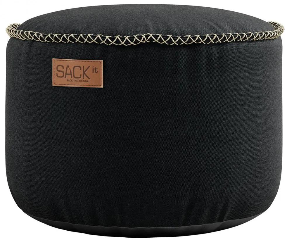 SACKit Canvas Lounge Chair & Pouf - Bruin/Zwart