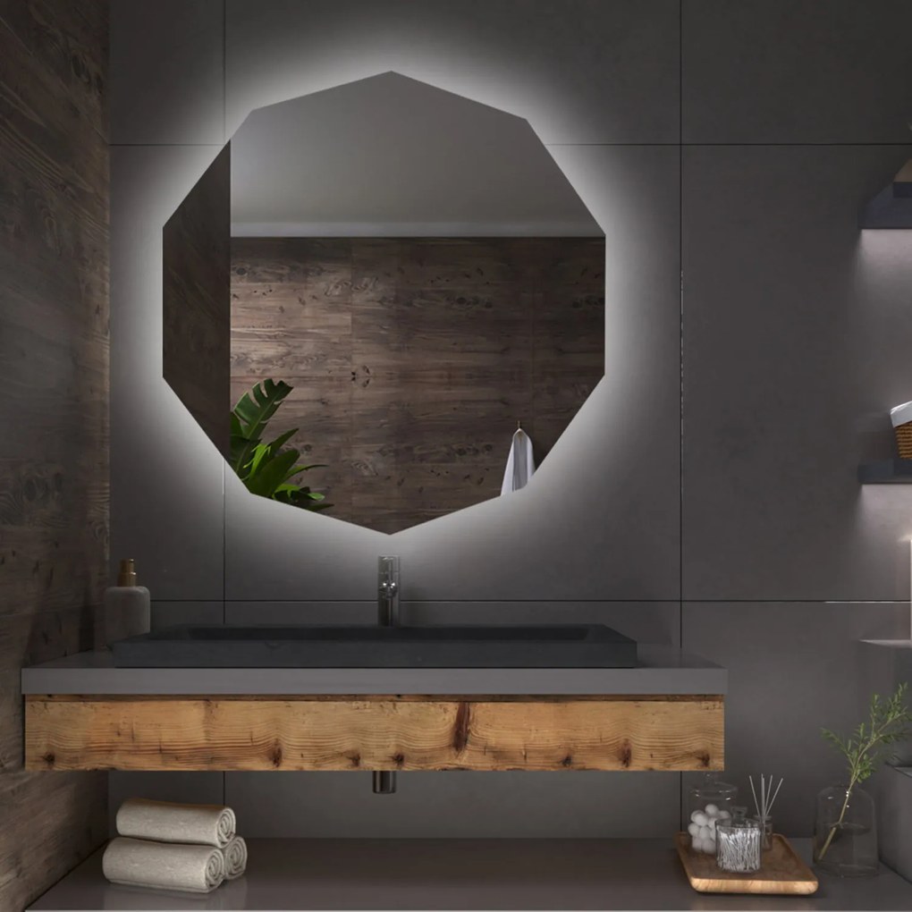 Geometrische spiegel met LED-verlichting G11
