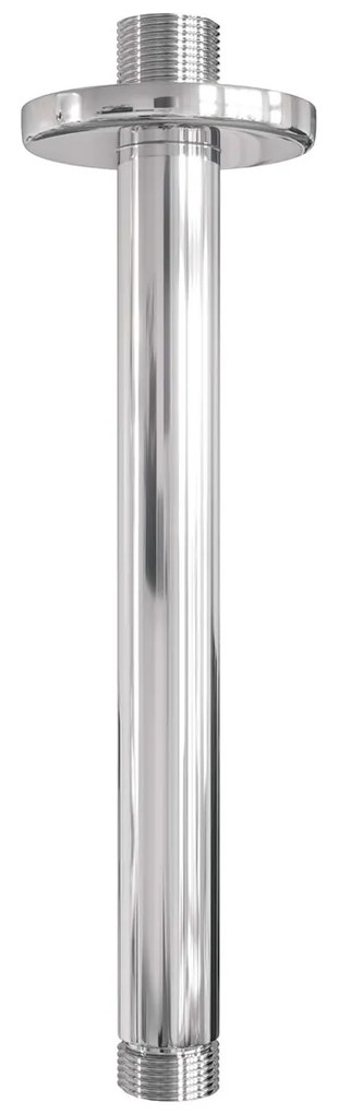 Brauer Stripe inbouw regendouche rond met 25cm hoofddouche, plafondarm en staafhanddouche set 39 chroom