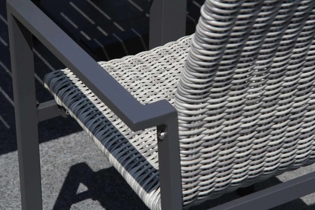 Tuinstoel stapelbaar Wicker Grijs-antraciet Lifestyle Garden Furniture Upton