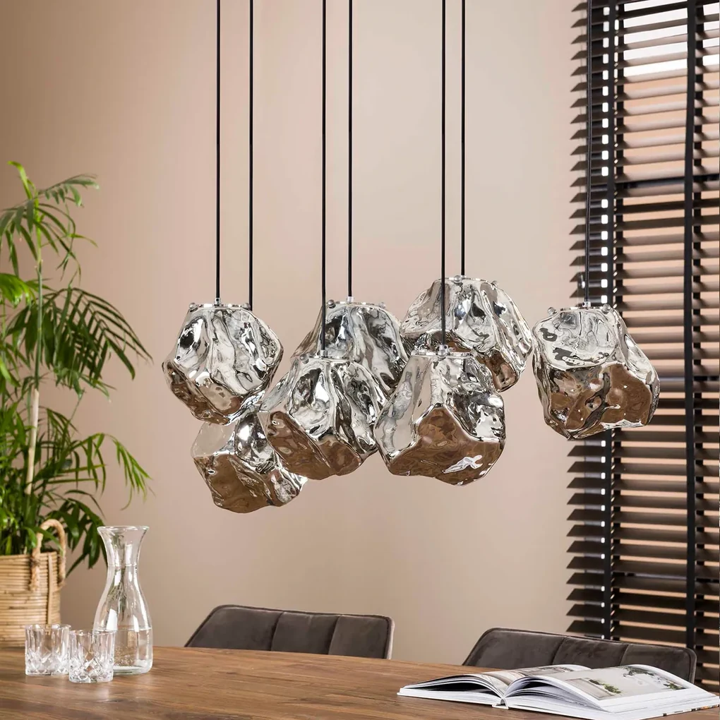 Hanglamp Eettafel Met Glazen Stenen