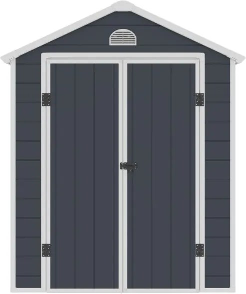 Bergen kunststof gereedschapshuisje 1,9 x 1,9 m CoverTech antraciet