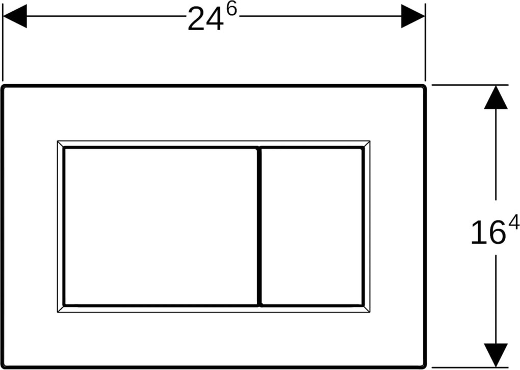 Geberit Sigma 01 bedieningspaneel square glans wit voor Sigma reservoirs 8cm (UP720) en 12cm (UP320)