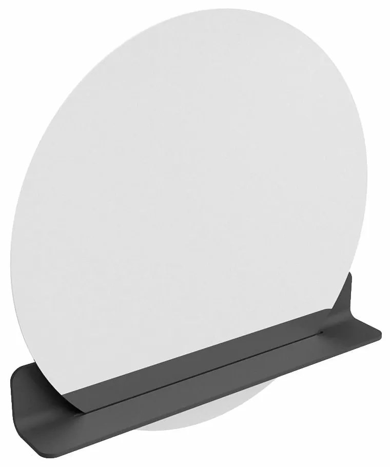 Mondiaz Spot spiegel rond Ø80cm met planchet dark grey