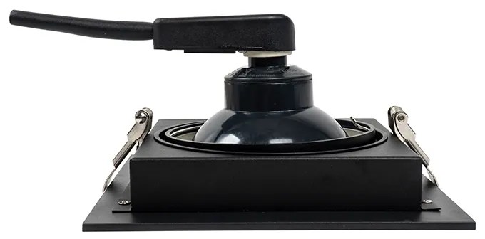 Moderne inbouwspot zwart 18 cm verstelbaar - Artemis 111