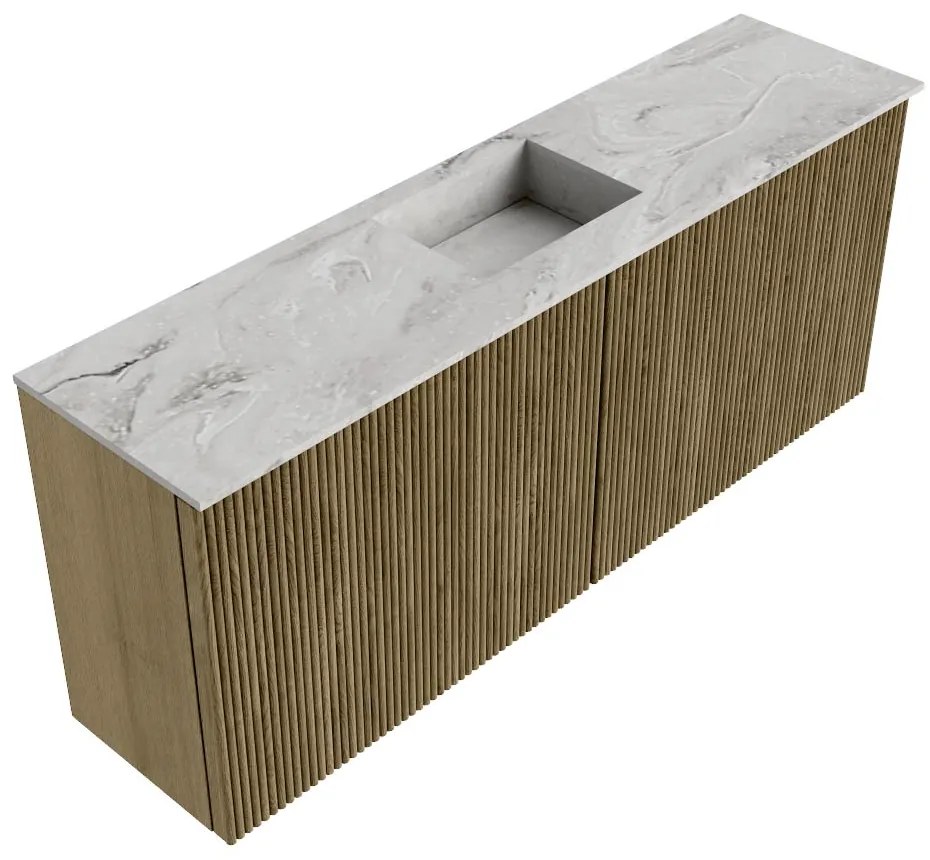 Mondiaz Joya DLux 100cm toiletmeubel dusk met wastafel faye midden 1 kraangat glace