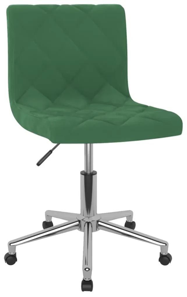 vidaXL Eetkamerstoelen draaibaar 4 st fluweel donkergroen