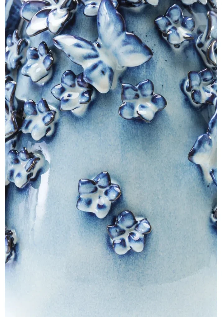Kare Design Butterflies 35 Blauwe Vaas Met Vlinders