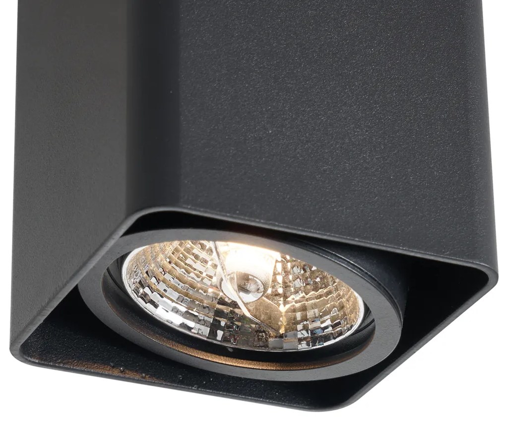 Design opbouwSpot / Opbouwspot / Plafondspot zwart GU10 70mm draai- en kantelbaar - Vox Design GU10 Binnenverlichting Lamp