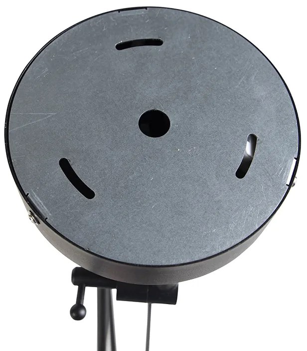 Hanglamp zwart met plisse kappen crème 35 cm 2-lichts - Blitz