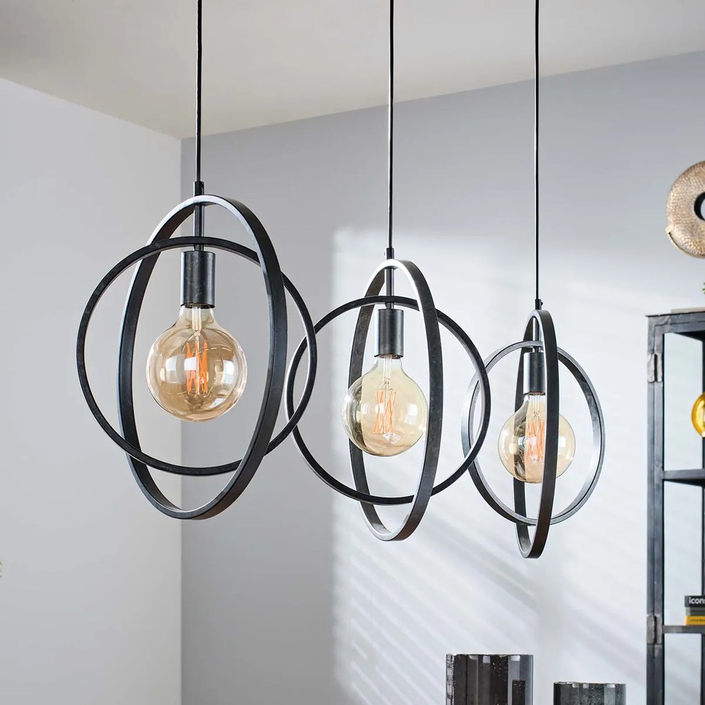 Eettafel Hanglamp Cirkels Zwart