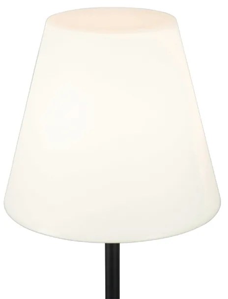Buiten vloerlamp zwart met witte kap 35 cm IP65 - Virginia
