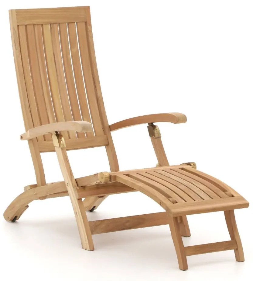 Verstelbaar ligbed Sunyard  | Teakhout | Natural Teak | Ligstoel tuin | Strandbed  | Kees Smit Tuinmeubelen