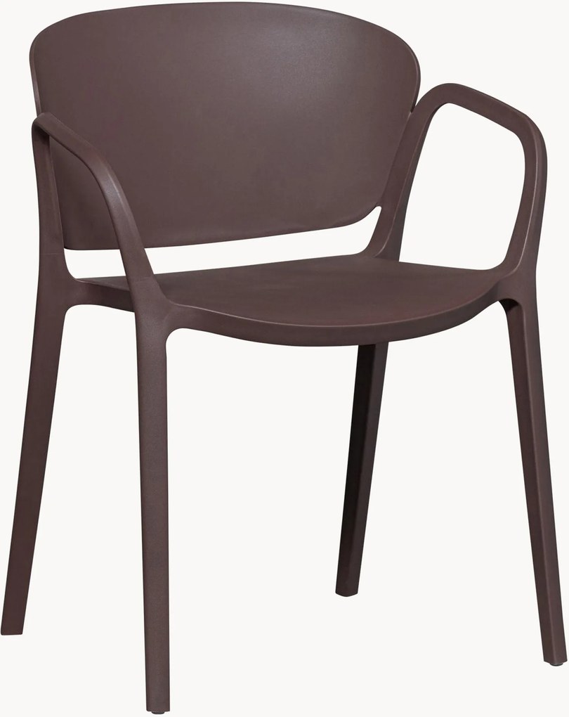 Stapelbare tuin stoelen Bent met armleuningen, 2-delig
