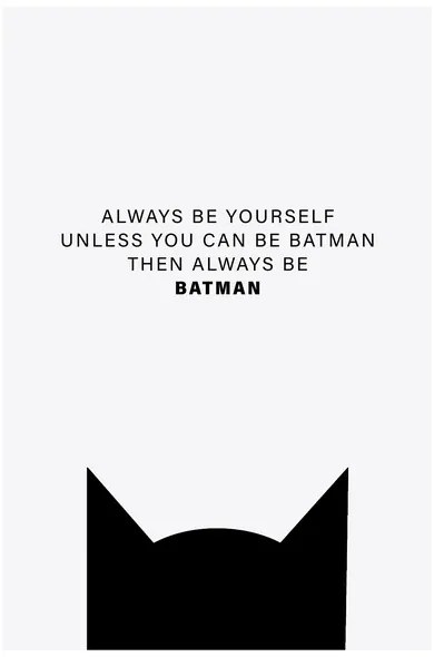 Poster Finlay & Noa - Always be Batman