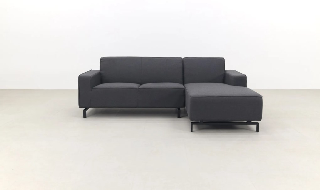 Boavista Sunbrella loungebank chaise longue - Sooty - 2-delig - links