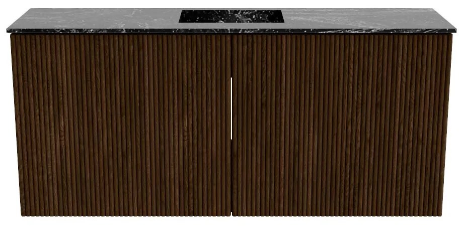 Mondiaz Joya DLux 90cm toiletmeubel walnut met wastafel faye midden 1 kraangat lava
