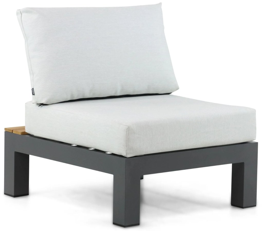 Loungeset 6 personen Aluminium/Teak Grijs Lifestyle Garden Furniture Vittoria