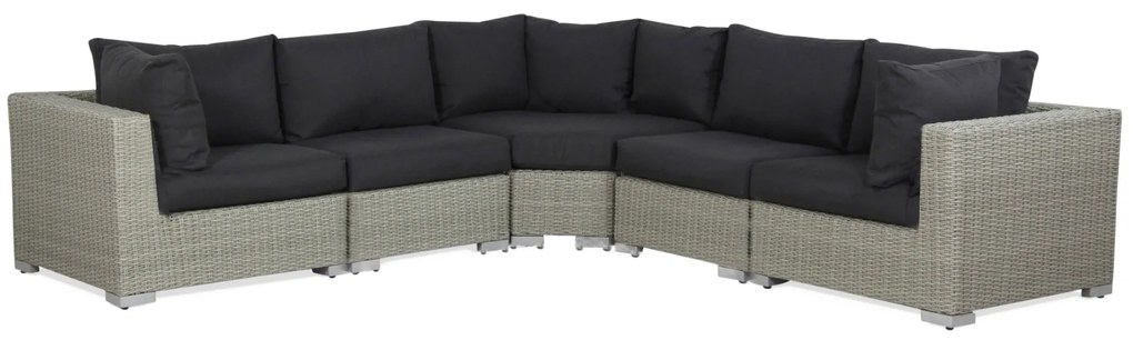 Hoek loungeset  Wicker Grijs 5 personen Garden Collections Toronto