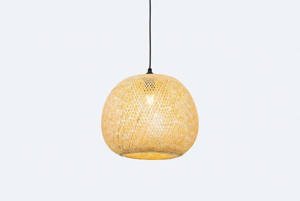 Oosterse Buiten Hanglamp Bamboe IP - Rafael Staal Taupe